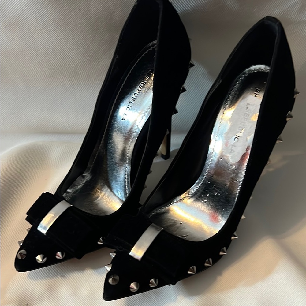 Elegant Black Studded Heels